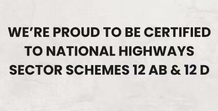 Nationwide Traffic Solutions Are Proud To Be Certified To National Highways Sector Schemes 12 AB 12 D Blog